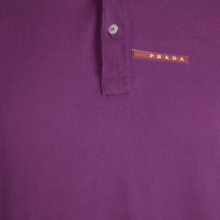 Pre Owned Prada Purple Polo T-Shirt XXXL