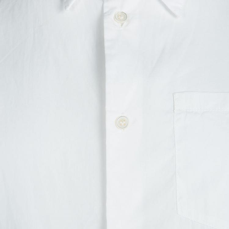 Pre Owned Prada White Cotton Long Sleeve Button Front Shirt XL