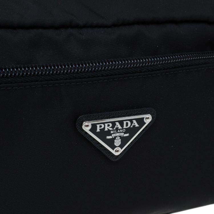 Pre Owned Prada Black Nylon Toiletery Case Pouch
