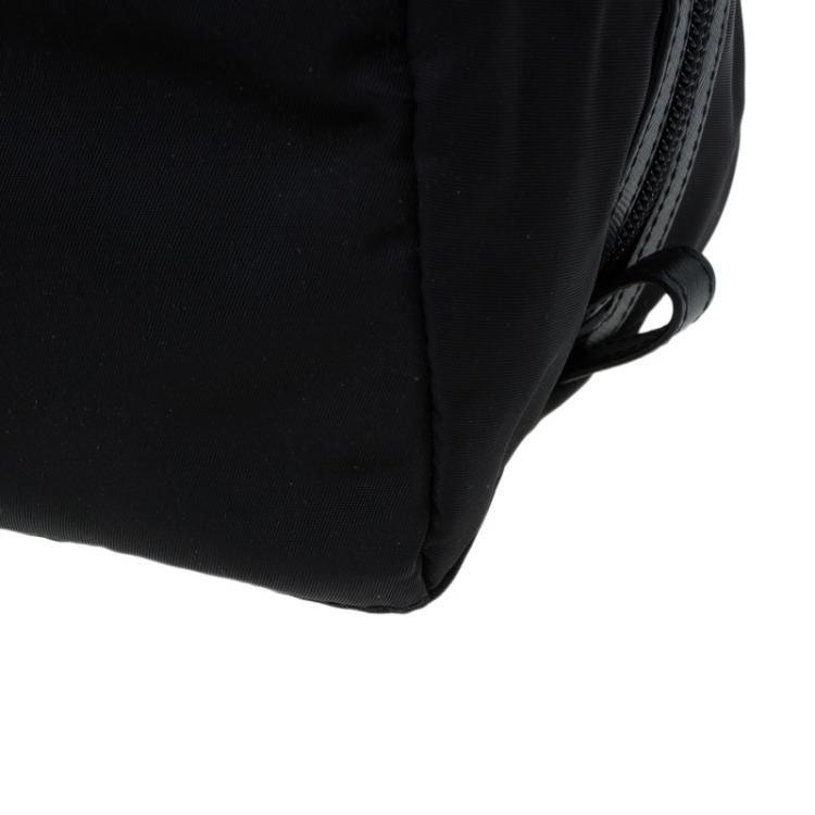 Pre Owned Prada Black Nylon Toiletery Case Pouch