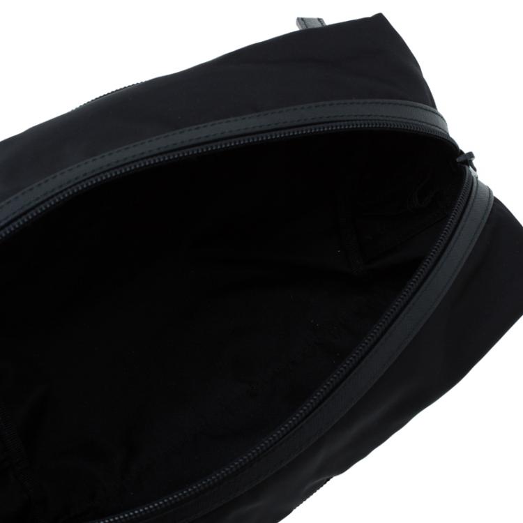 Pre Owned Prada Black Nylon Toiletery Case Pouch