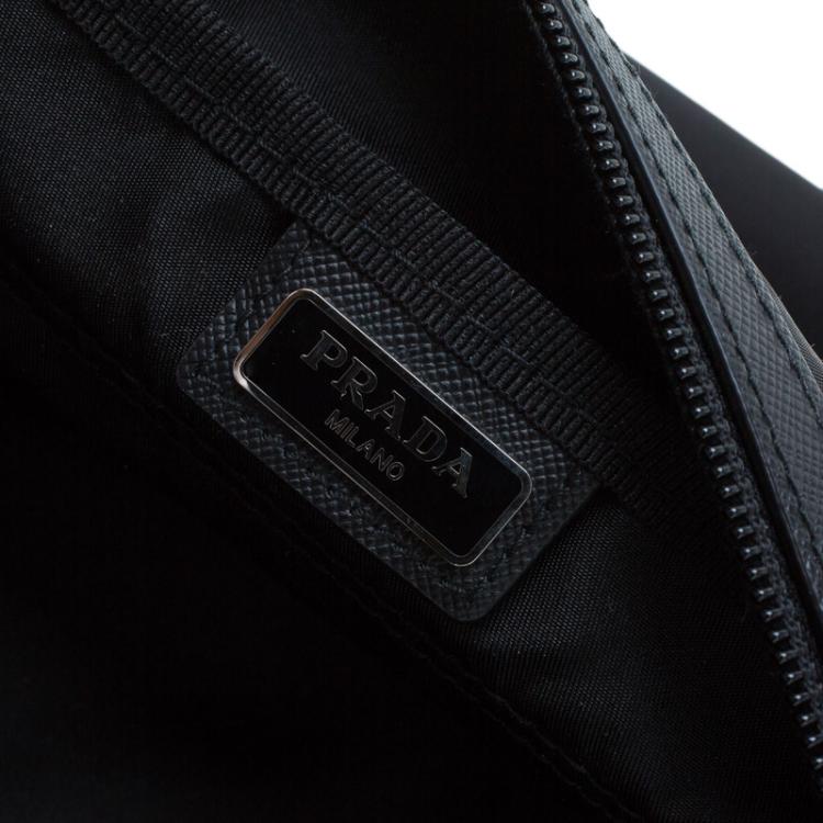 Pre Owned Prada Black Nylon Toiletery Case Pouch
