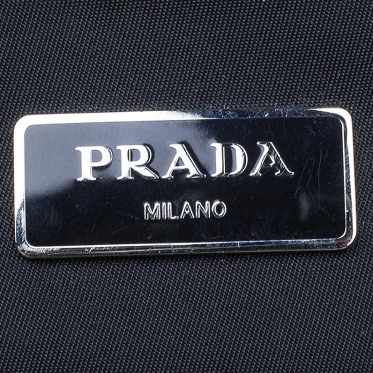 Pre Owned Prada Black Nylon Double Buckle Backpack