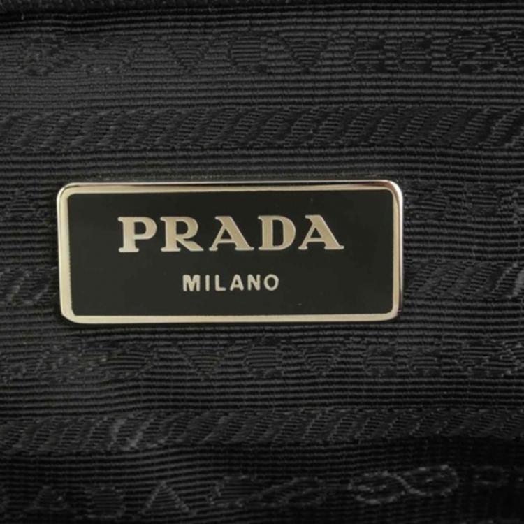 Pre Owned Prada Black Tessuto Nylon Business Briefcase