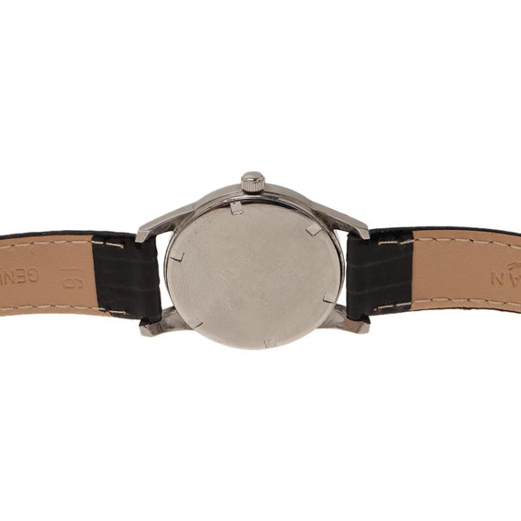 Pre Owned Rado Black Stainless Steel President Men's Wristwatch 30MM
