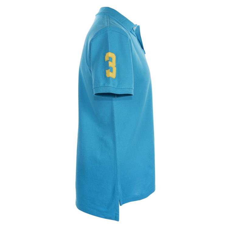 مملوكة مسبقًا Polo Ralph Lauren Turquoise/Yellow Logo Polo Shirt S
