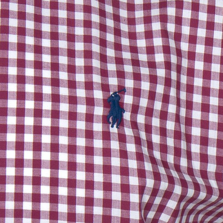 Pre Owned Polo Ralph Lauren Red Checked Long Sleeve Shirt L