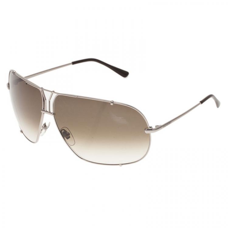 Pre Owned Saint Laurent Paris Silver 2335 Aviators