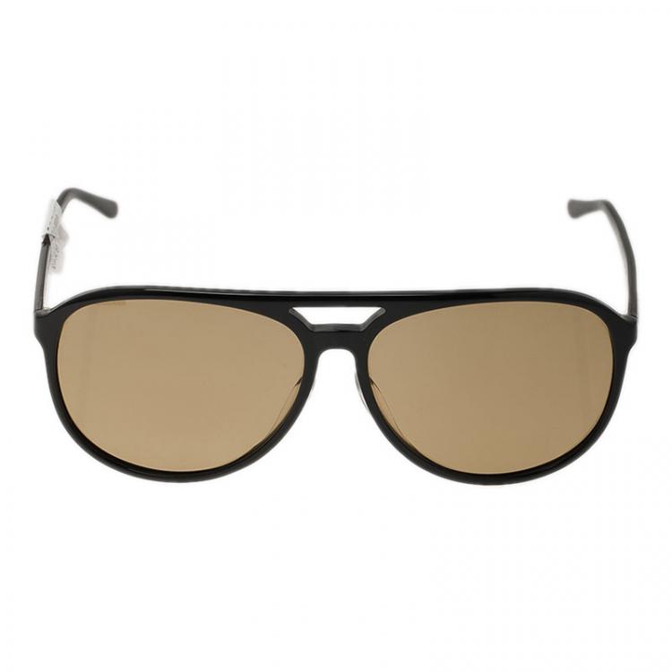 Pre Owned Saint Laurent Paris Black 2361 Aviators 