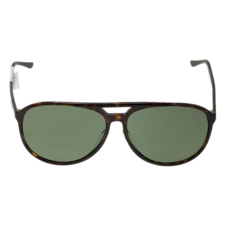 Pre Owned Saint Laurent Paris Tortoise 2361 Aviators 