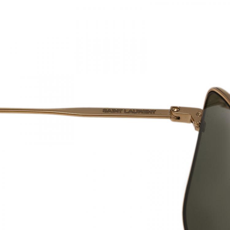 Pre Owned Saint Laurent Paris Gold SL 20 Aviators