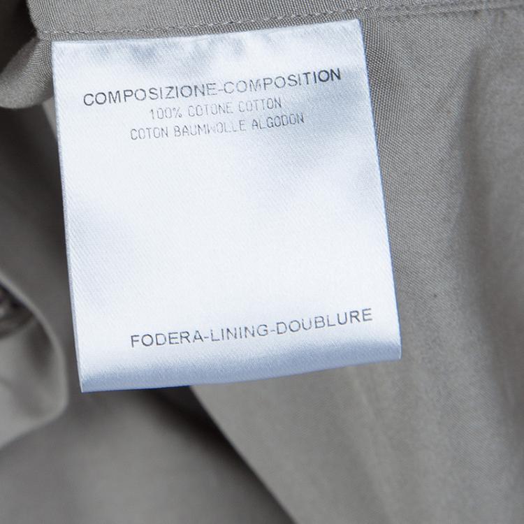 Pre Owned Saint Laurent Paris Grey Long Sleeve Buttondown Cotton Shirt M