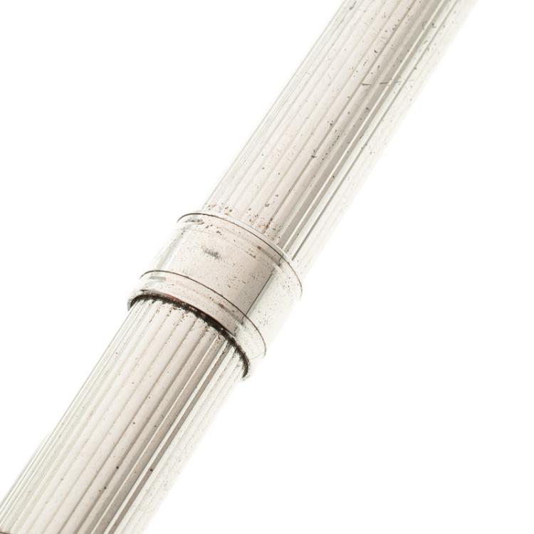 Pre Owned Saint Laurent Paris Silver Tone Fountain Pen