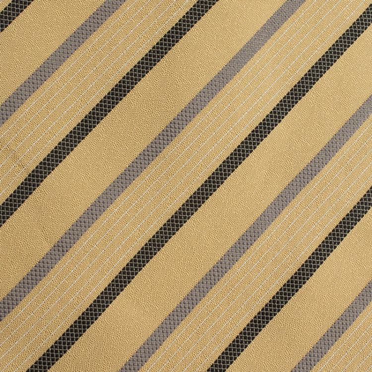 Pre Owned Saint Laurent Paris Yellow Striped Silk Tie
