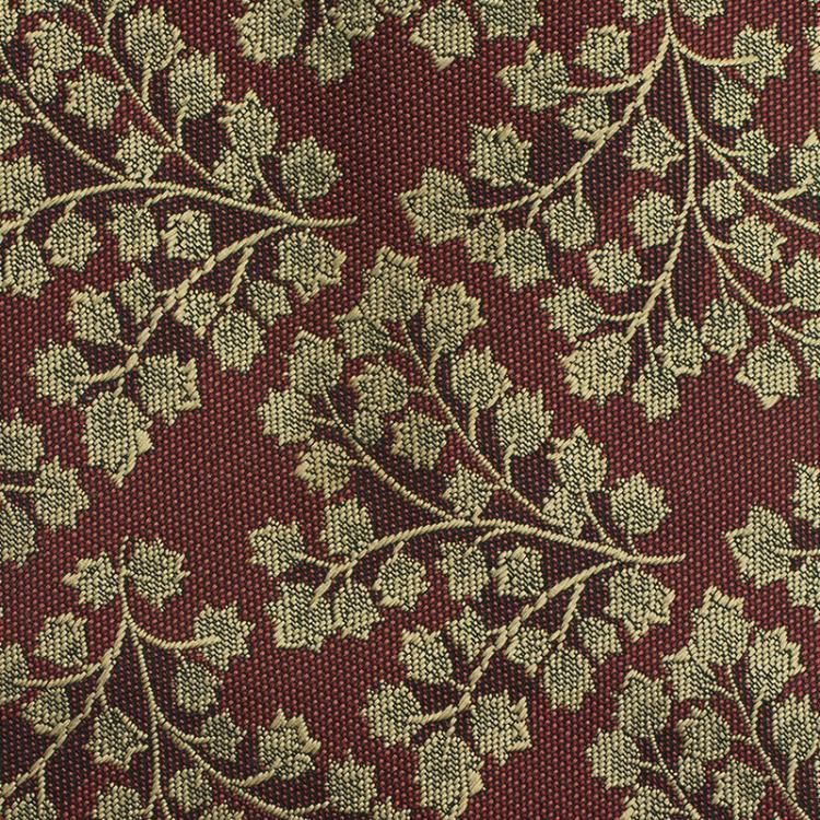Pre Owned Saint Laurent Paris Brown Leaf Woven Silk Tie