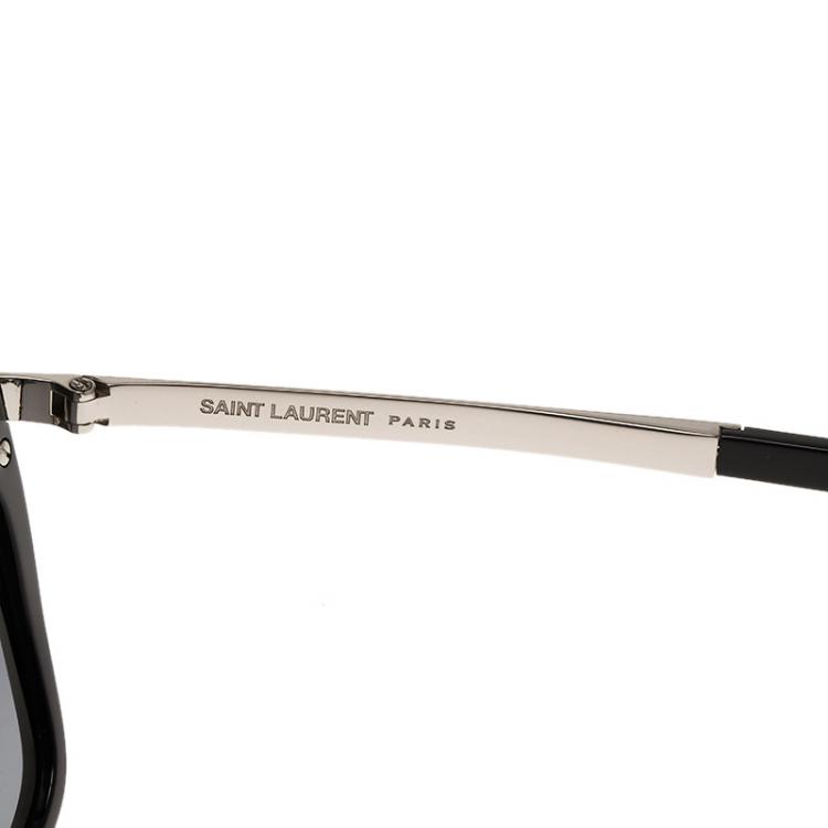 Pre Owned Saint Laurent Paris Black and Silver SL31 Wayfarers