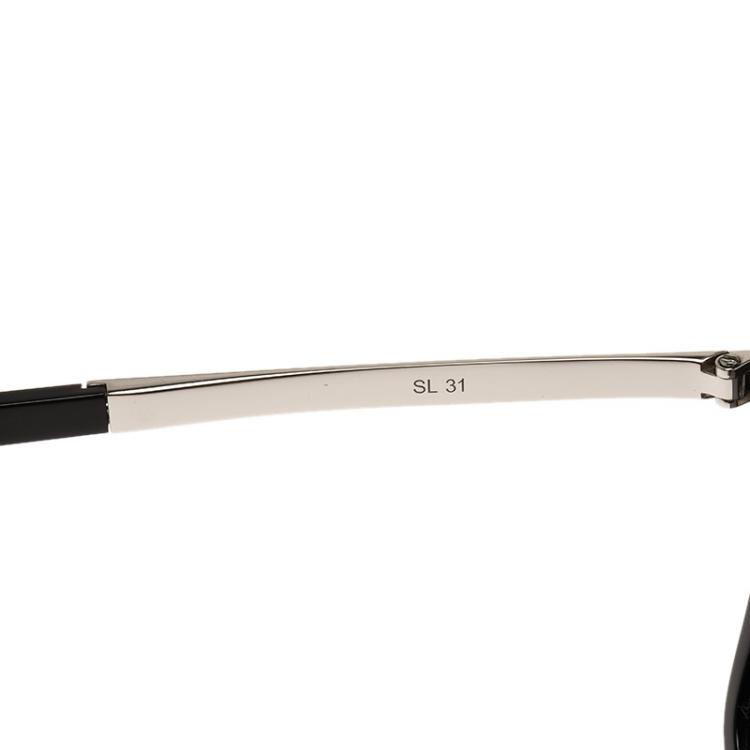 Pre Owned Saint Laurent Paris Black and Silver SL31 Wayfarers