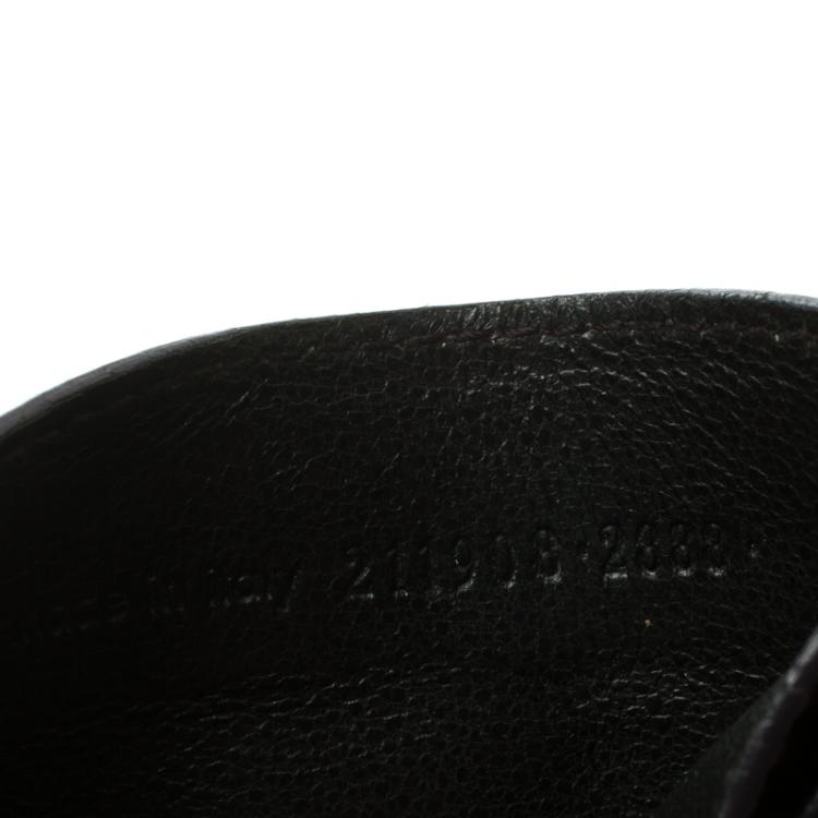 Pre Owned Saint Laurent Paris Purple Patent Leather Card Holder