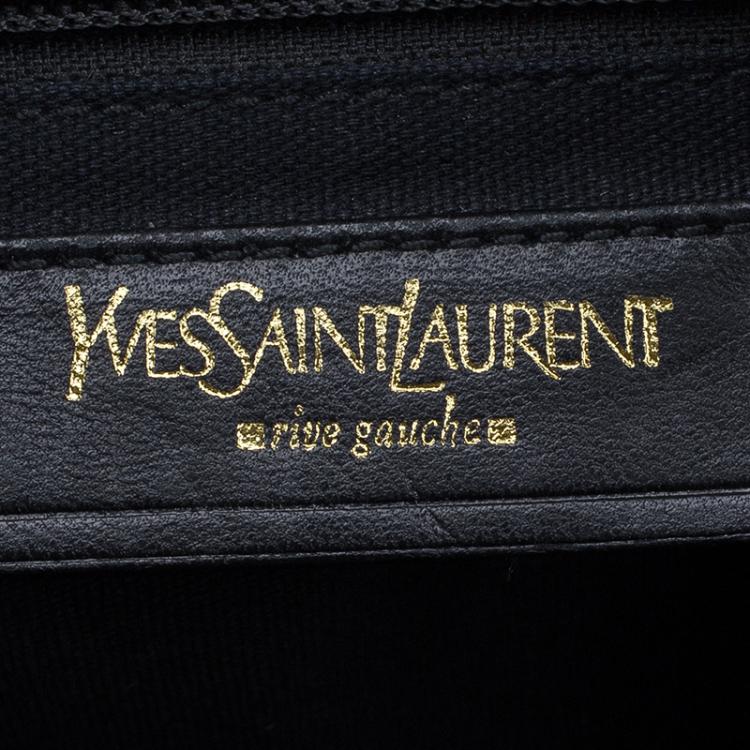 Pre Owned Saint Laurent Paris Grey Croc Embossed Muse Tote
