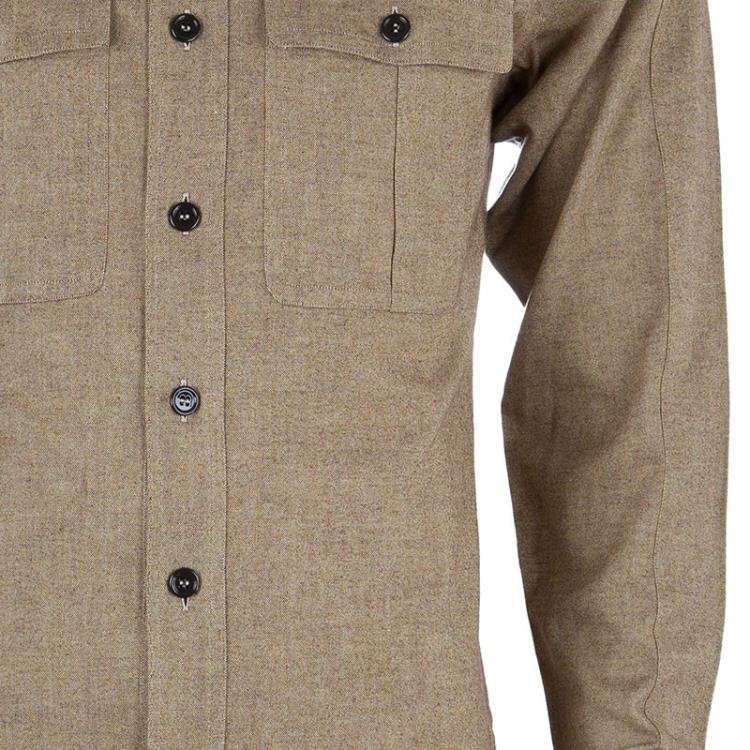 Pre Owned Saint Laurent Paris Men's Paris Beige Shirt S