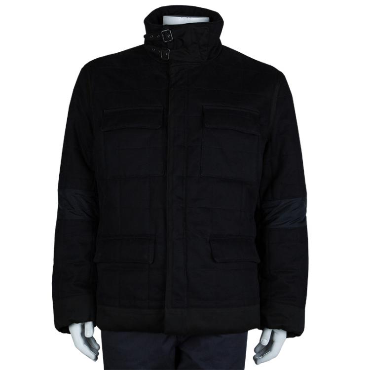 Pre Owned Saint Laurent Paris Black Quilted Jacket L