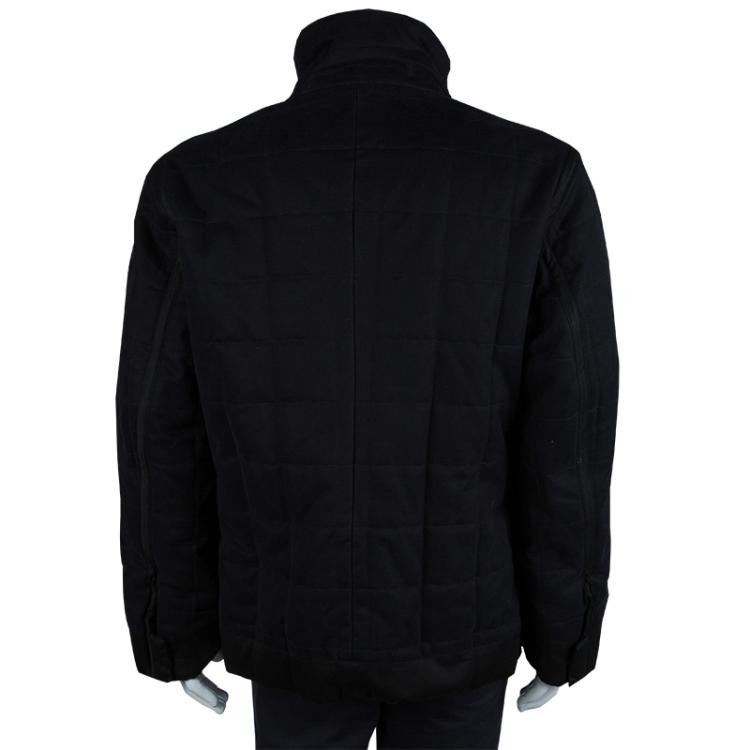 Pre Owned Saint Laurent Paris Black Quilted Jacket L