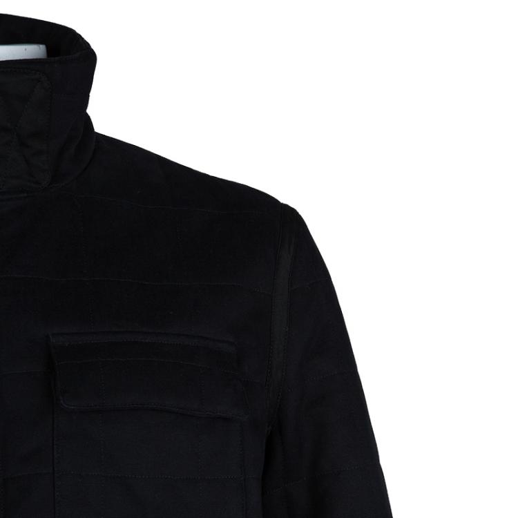 Pre Owned Saint Laurent Paris Black Quilted Jacket L
