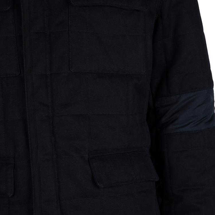 Pre Owned Saint Laurent Paris Black Quilted Jacket L