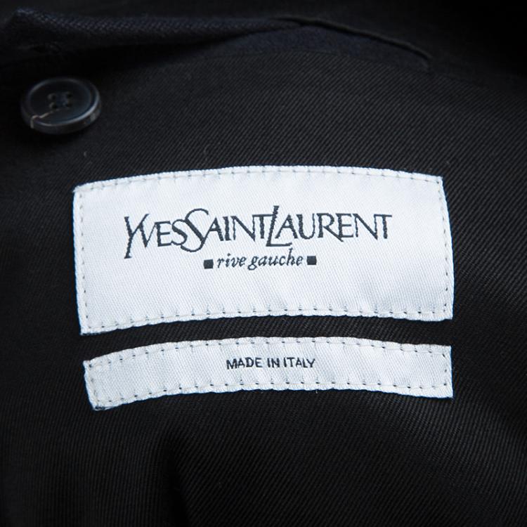 Pre Owned Saint Laurent Paris Black Quilted Jacket L