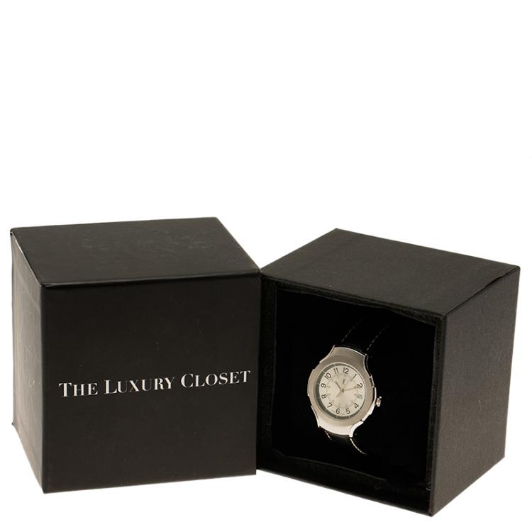 Pre Owned Saint Laurent Paris Silver Stainless Steel Classic Men's Wristwatch 36MM
