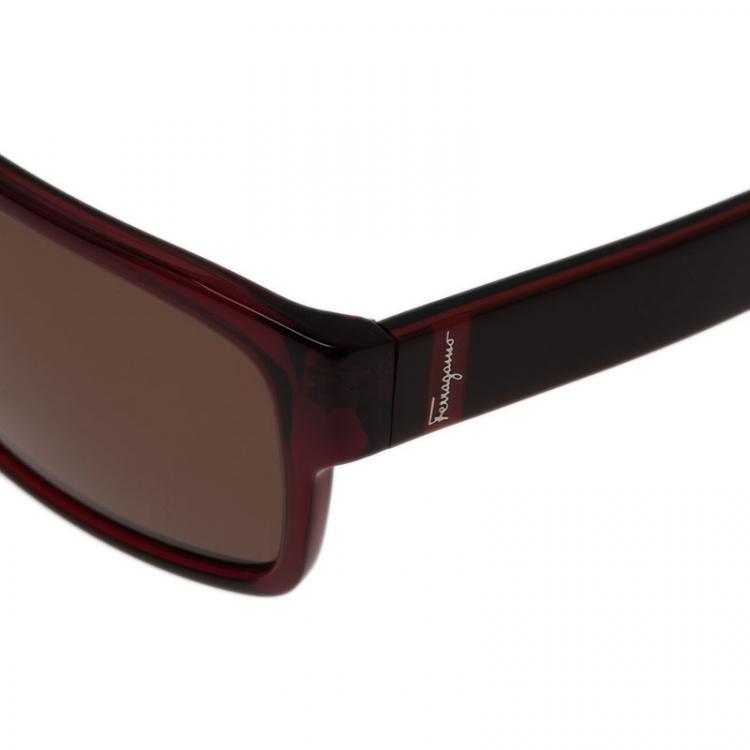 Pre Owned Salvatore Ferragamo Red 618S Wayfarers