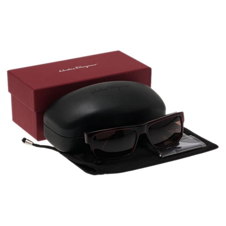 Pre Owned Salvatore Ferragamo Red 618S Wayfarers