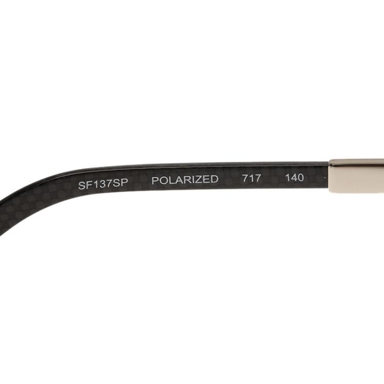 Pre Owned Salvatore Ferragamo Gold SF137SP Aviator Sunglasses