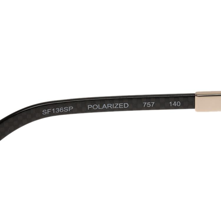 Pre Owned Salvatore Ferragamo Gold SF136SP Aviator Sunglasses