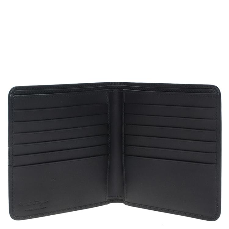 Pre Owned Salvatore Ferragamo Black Canvas Bi-Fold Wallet