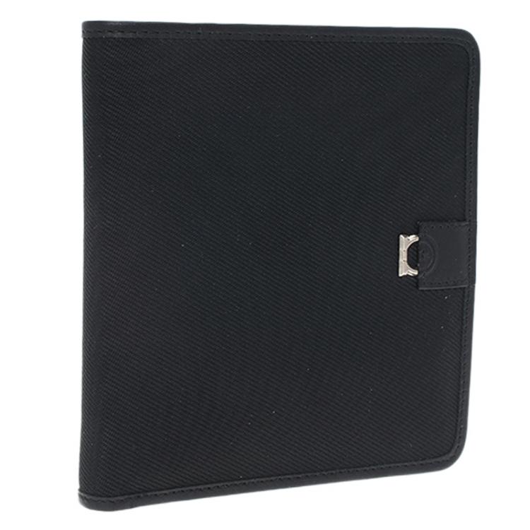 Pre Owned Salvatore Ferragamo Black Canvas Bi-Fold Wallet