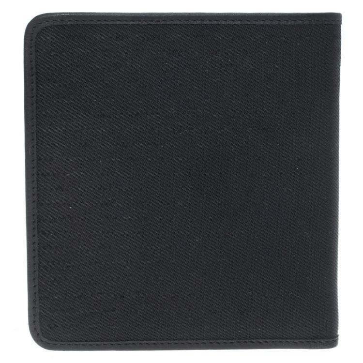 Pre Owned Salvatore Ferragamo Black Canvas Bi-Fold Wallet