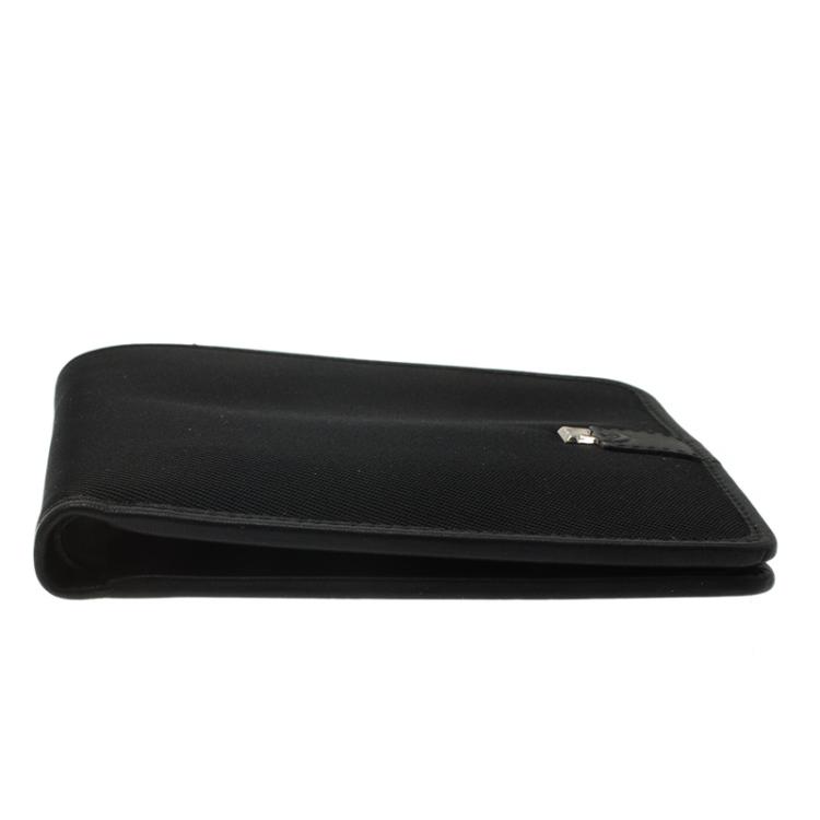 Pre Owned Salvatore Ferragamo Black Canvas Bi-Fold Wallet