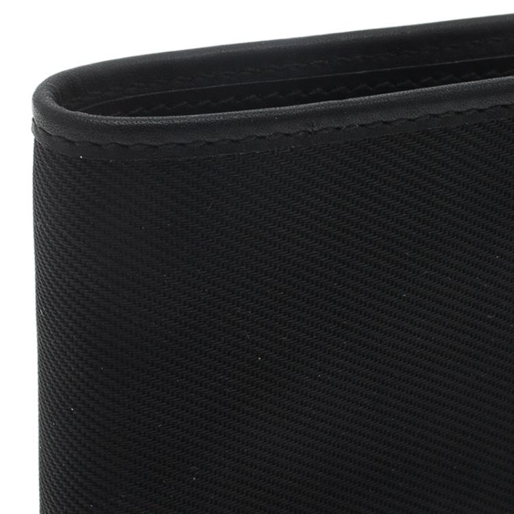 Pre Owned Salvatore Ferragamo Black Canvas Bi-Fold Wallet