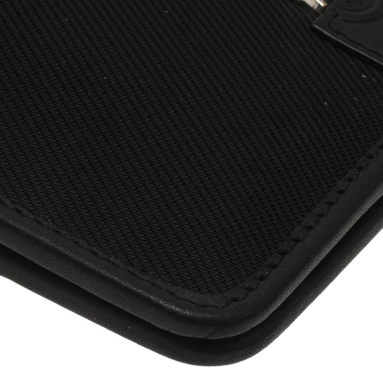 Pre Owned Salvatore Ferragamo Black Canvas Bi-Fold Wallet