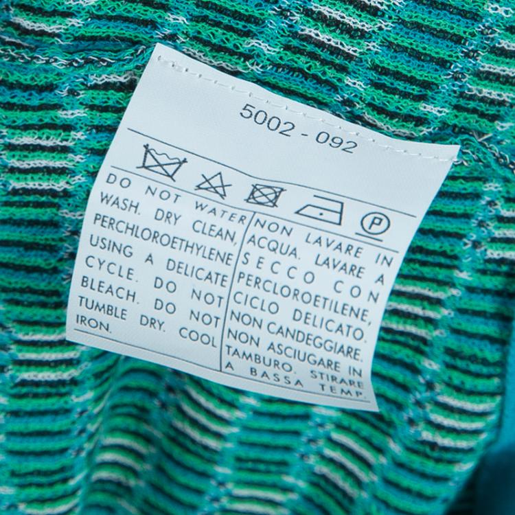 Pre Owned Salvatore Ferragamo Men's Turquoise Checked Sweater L
