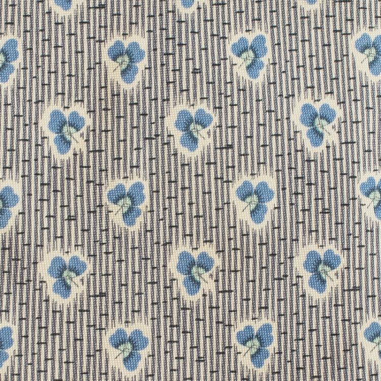 Pre Owned Salvatore Ferragamo Grey and Blue Floral Print Silk Tie