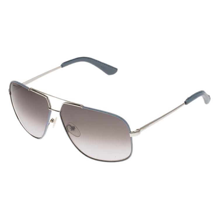 Pre Owned Salvatore Ferragamo Blue SF105SL Aviator Sunglasses