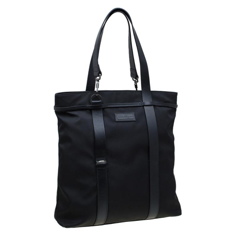 Pre Owned Salvatore Ferragamo Black Nylon Tote