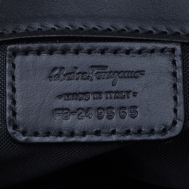 Pre Owned Salvatore Ferragamo Black Nylon Tote