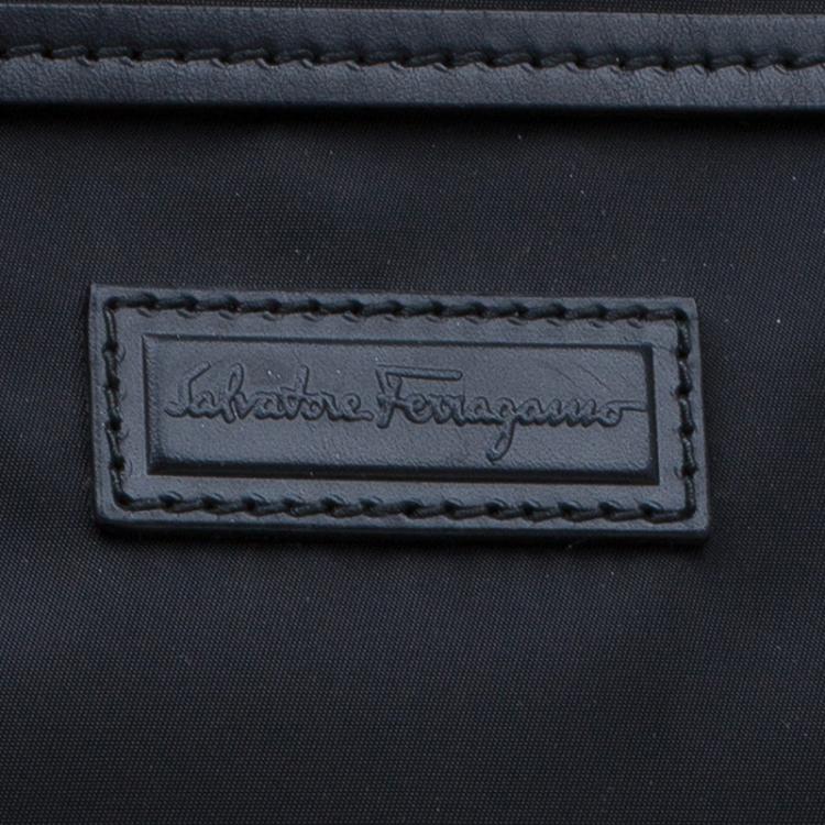 Pre Owned Salvatore Ferragamo Black Nylon Tote