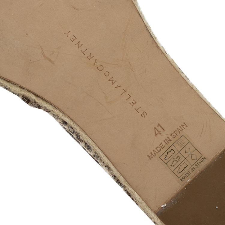 Pre Owned Stella McCartney Leopard Print Canvas Espadrilles Size 41