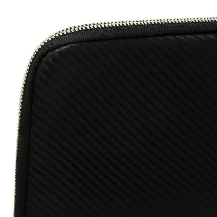 Pre Owned S.T. Dupont Black Leather Carbone Laptop Case 