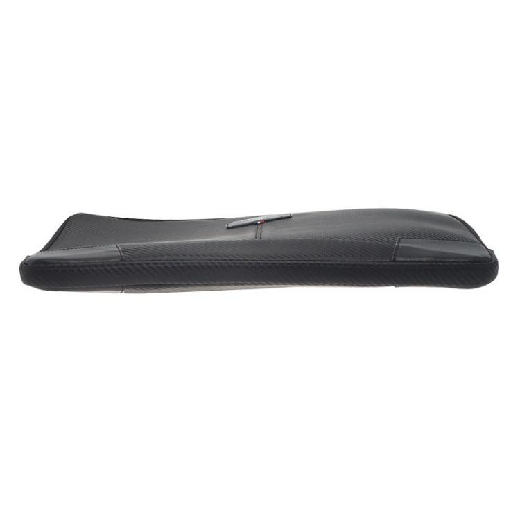 Pre Owned S.T. Dupont Black Leather Carbone Laptop Case