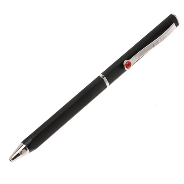 Pre Owned S.T. Dupont Karl Lagerfeld Edition Palladium Finish Black Ballpoint Pen